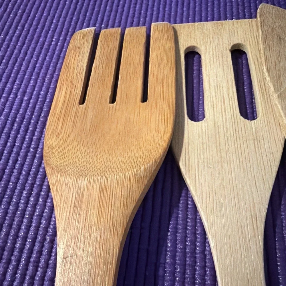 wooden kitchen utensils Set 5 Quality Very Good Shape Here Vintage Natural
